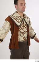  Photos Man in Historical Medieval Suit 4 15th century Medieval Clothing upper body vest 0010.jpg